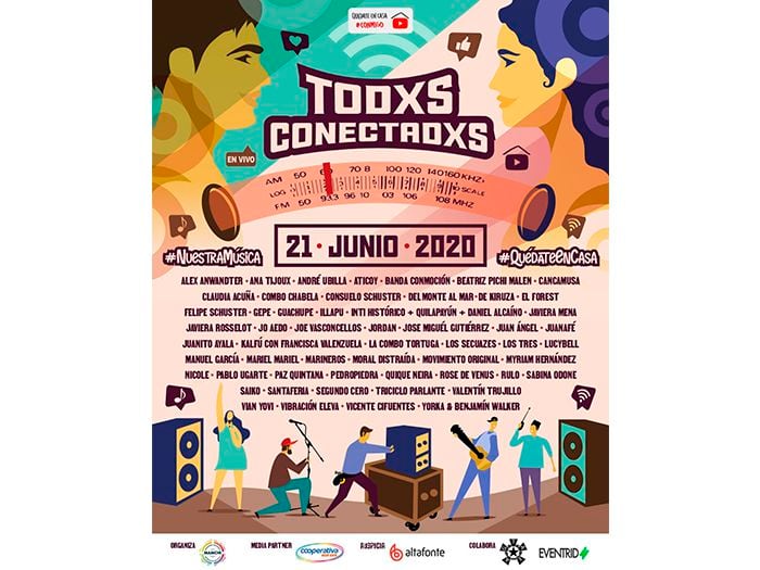 Más de 50 artistas nacionales presentes en "Todxs Conectadxs"