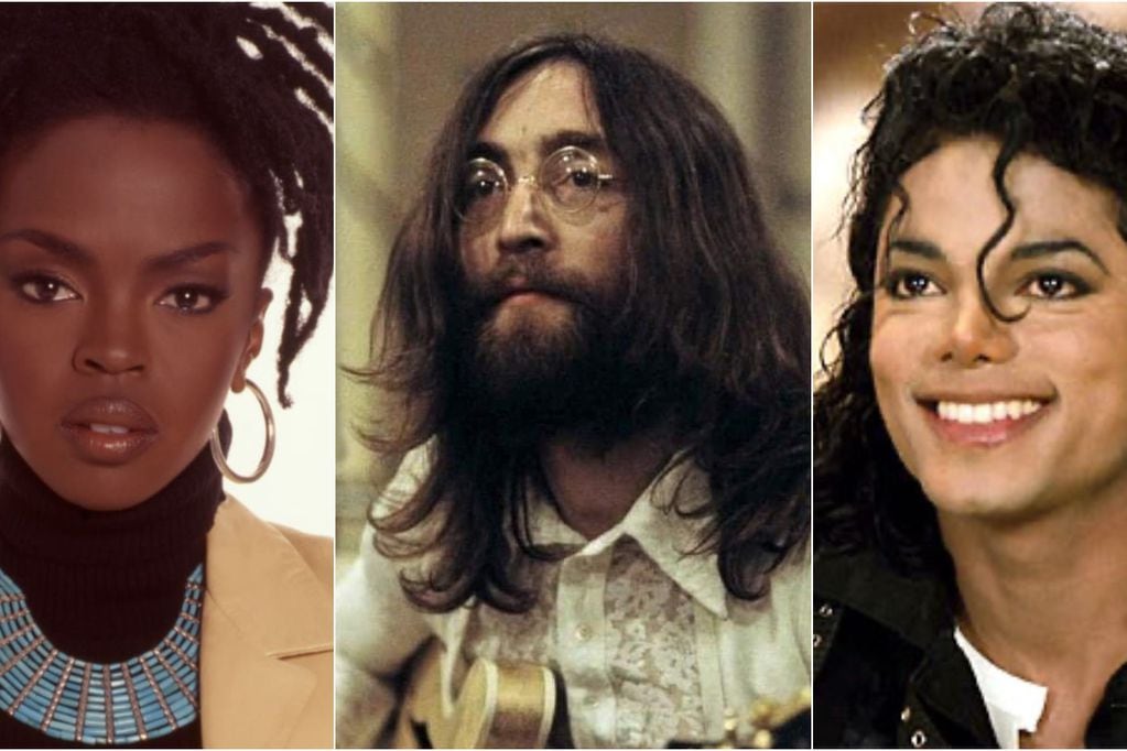 Estos son los 100 mejores discos de la historia, según Apple Music. Fotos: Lauryn Hill / John Lennon (The Beatles) / Michael Jackson.