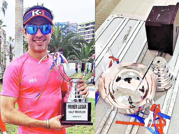 Triatleta ganó prueba en Iquique... pero le desarmaron hasta la copa