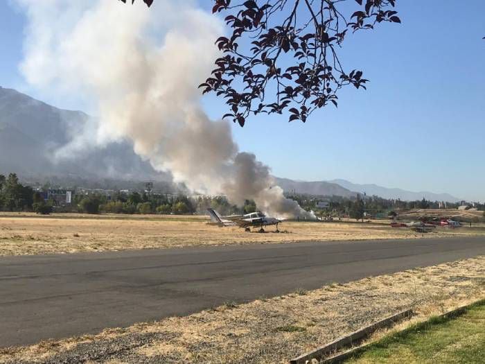 Cae avioneta en Aeródromo de Tobalaba: dos heridos de gravedad