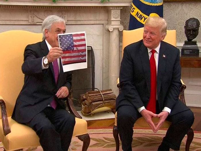 De qué se trata el meme que le mostró Piñera a Donald Trump