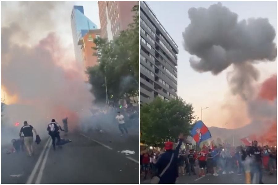 Revelan nuevo video sobre la explosión en el banderazo de la U de Chile