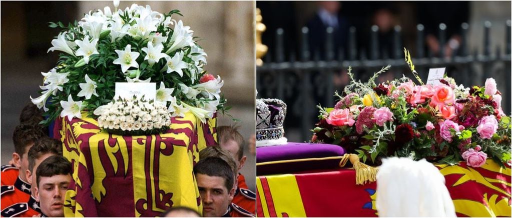 Funeral de Diana. Funeral de Isabel II.