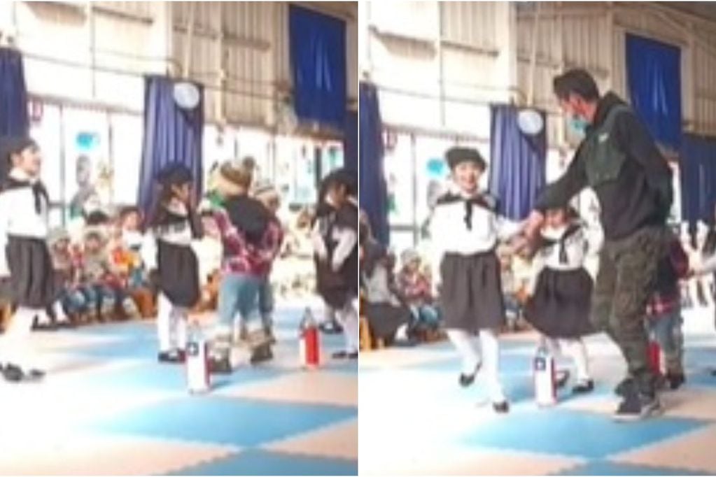 No lo pensé dos veces”: la historia detrás del tierno viral del padre que  acompañó a su hija a bailar en acto de Fiestas Patrias | Tendencias