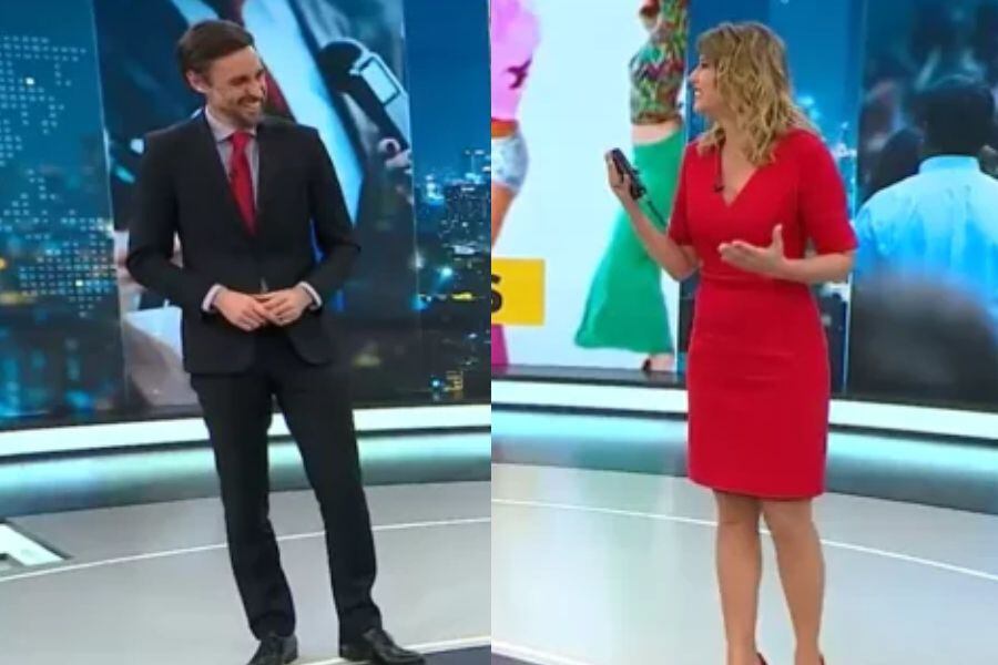 "Te tengo una pregunta...": la broma de Daniel Matamala a Macarena Pizarra en pleno noticiario