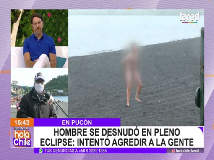 Pucón: hombre se desnudó durante eclipse y amenazó de muerte a todos