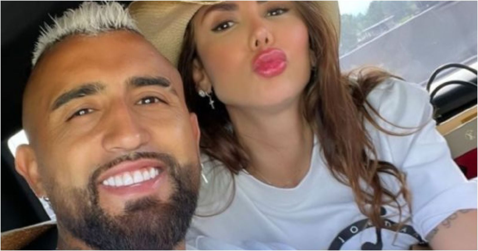 Arturo Vidal y Sonia Isaza