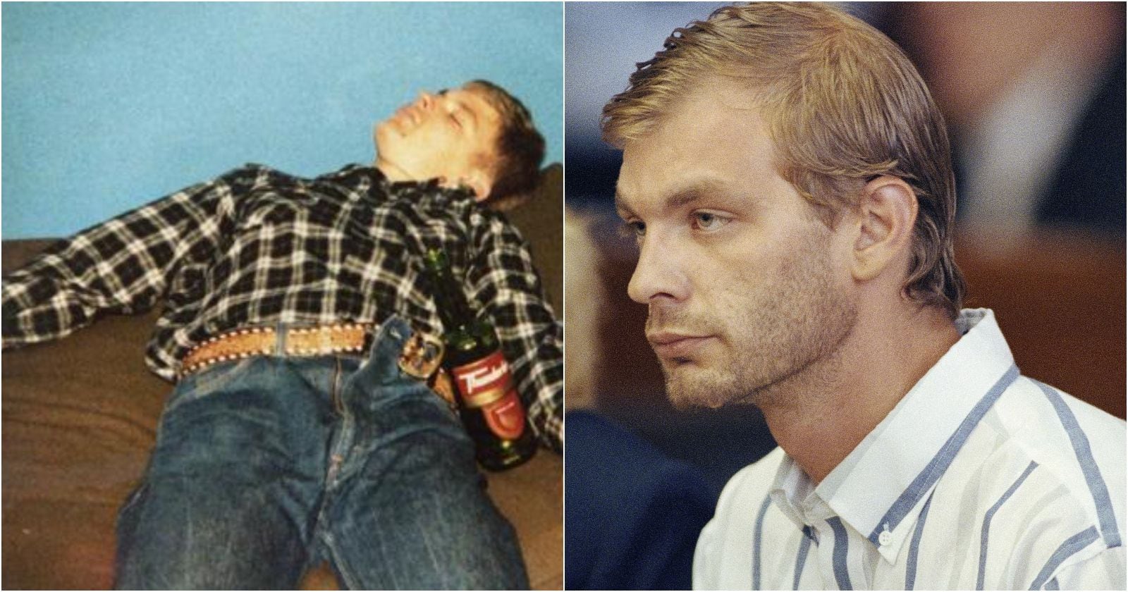 Jeffrey Dahmer durmiendo y en el juicio