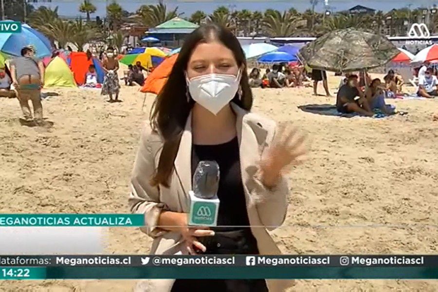 Cara pálida playero se coló en pleno despacho de Meganoticias