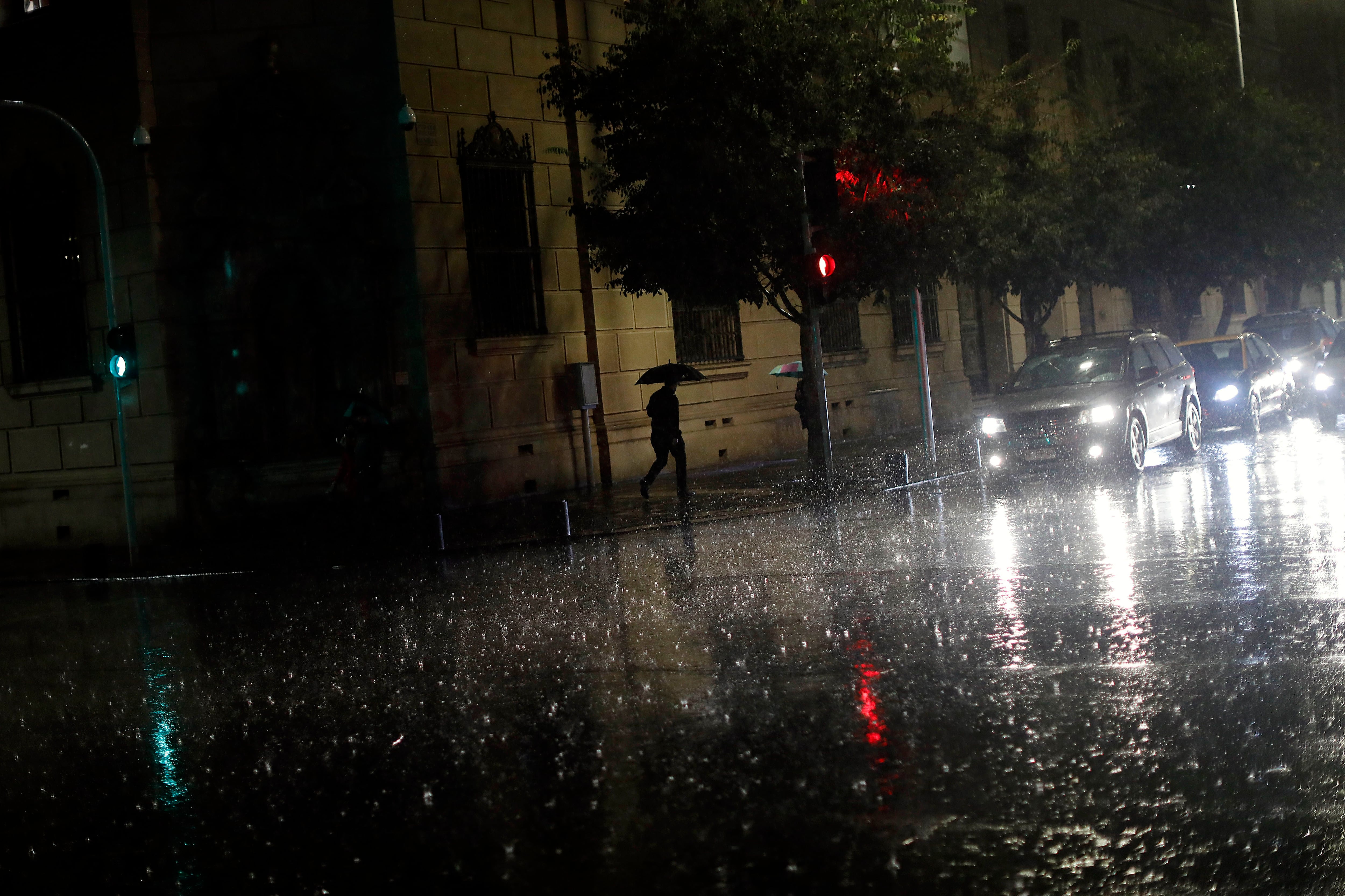 Lluvia en Santiago