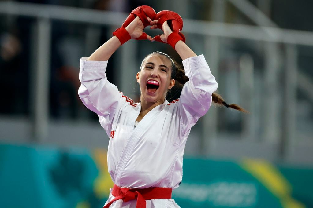 Valentina Toro celebra en los Juegos Panamericanos. Foto: Photosport