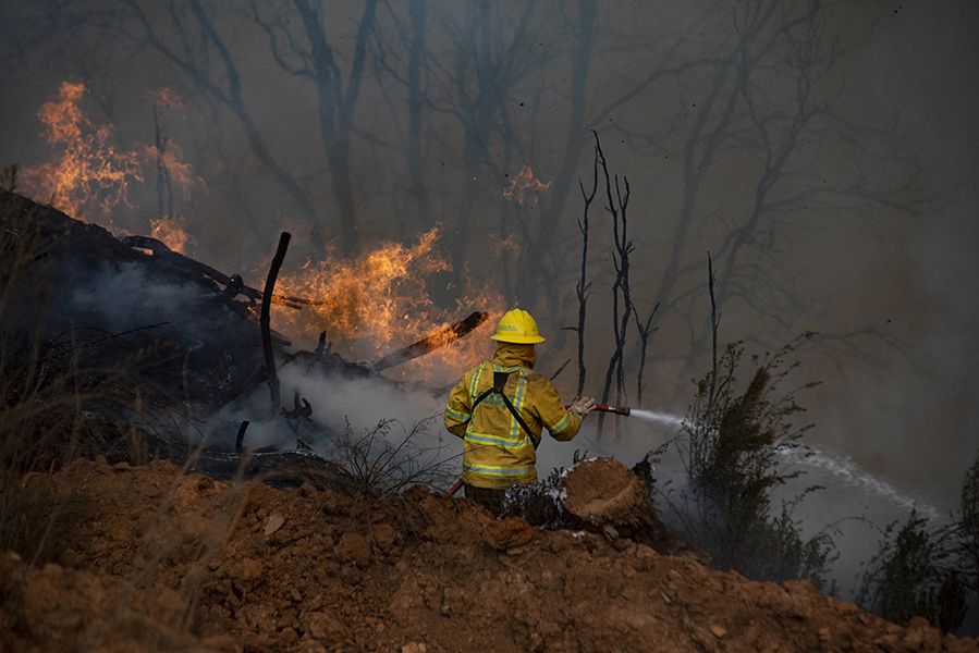 VALPARAISO: Incendio forestal en cuesta Balmaceda