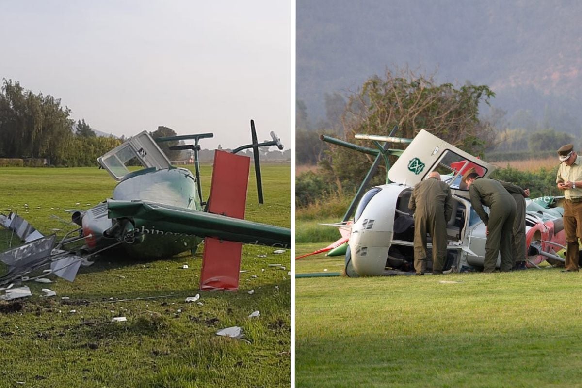 Avión de Carabineros capotó en Melipilla