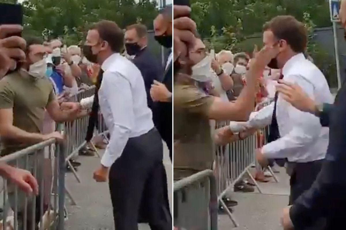 Francia: Presidente Macron recibió una cachetada durante un acto público