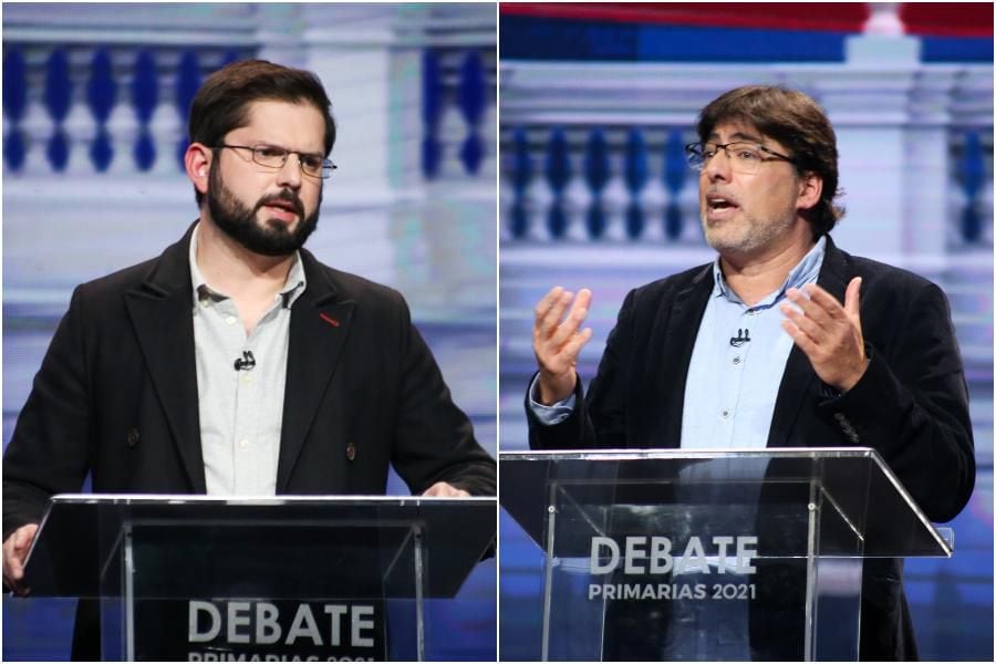 Pandemia, Venezuela y La Araucanía: las diferencias entre Jadue y Boric en su primer debate