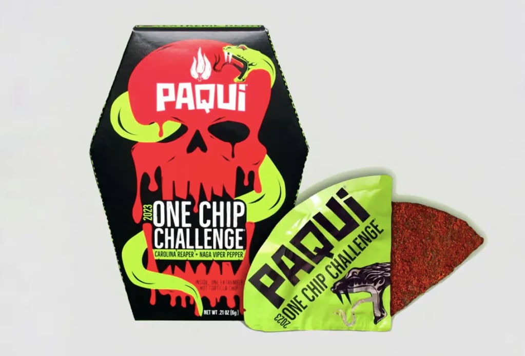 One Chip Challenge es una tortilla de maíz de la compañía Paqui. 