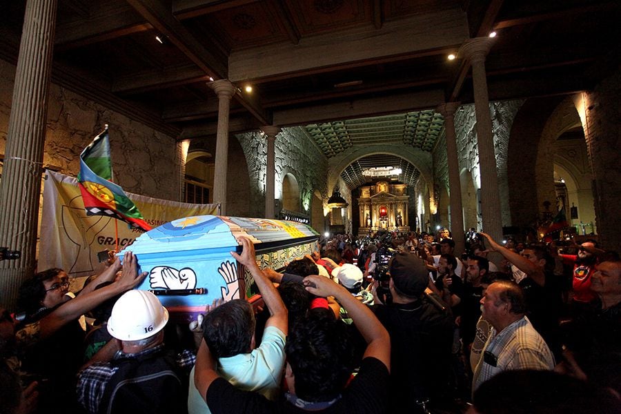 Cortejo funebre del "Cura Obrero".