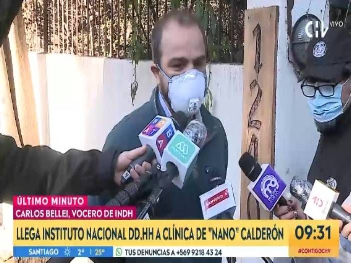 Instituto de DD.HH llegó a clínica donde se encuentra detenido "Nano" Calderón