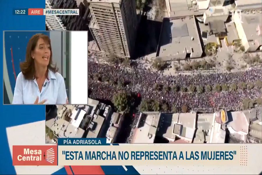 "No representa a las mujeres": la particular frase de María Pía Adriasola sobre marcha del 8M