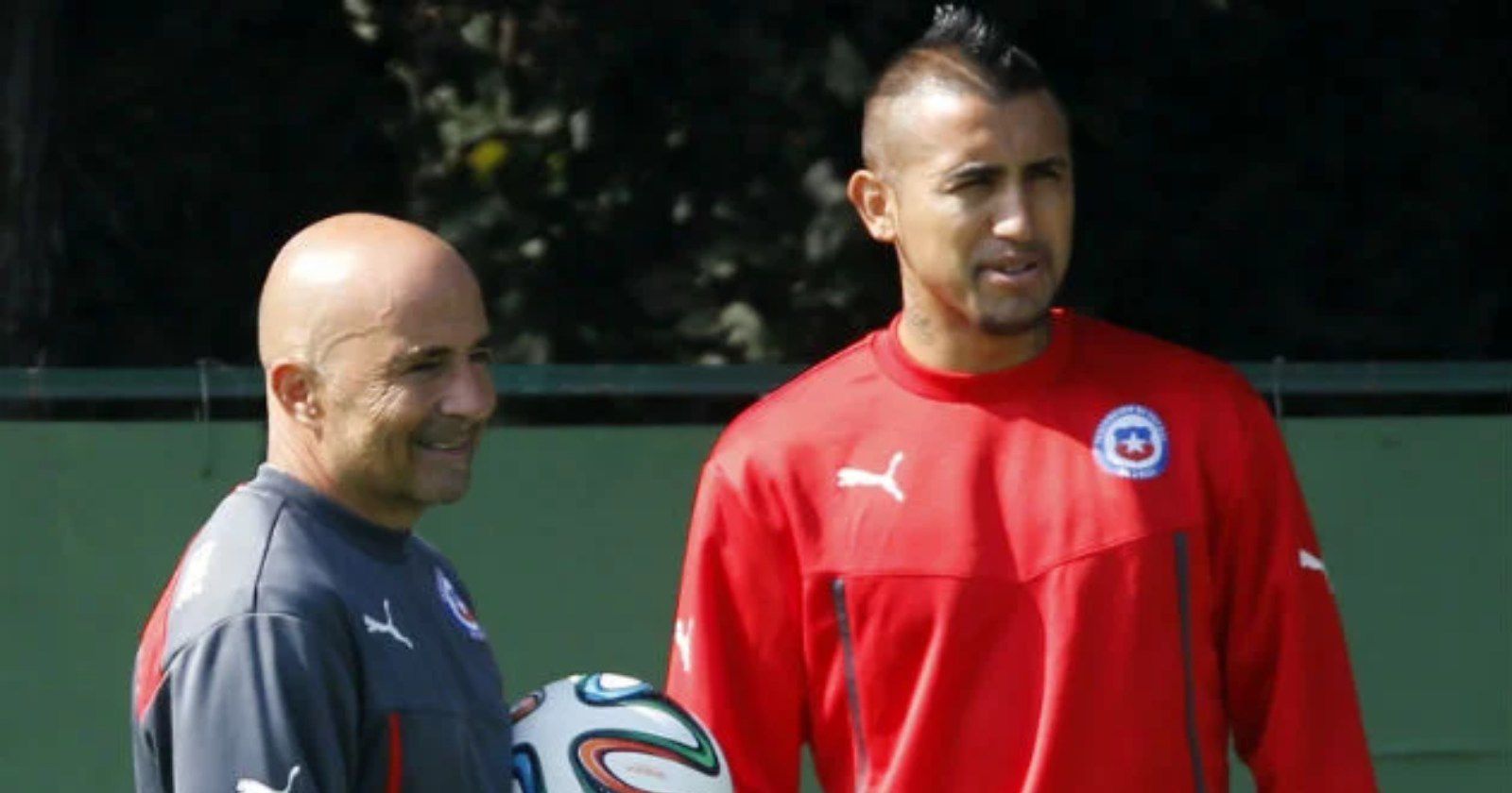 Sampaoli y Arturo Vidal