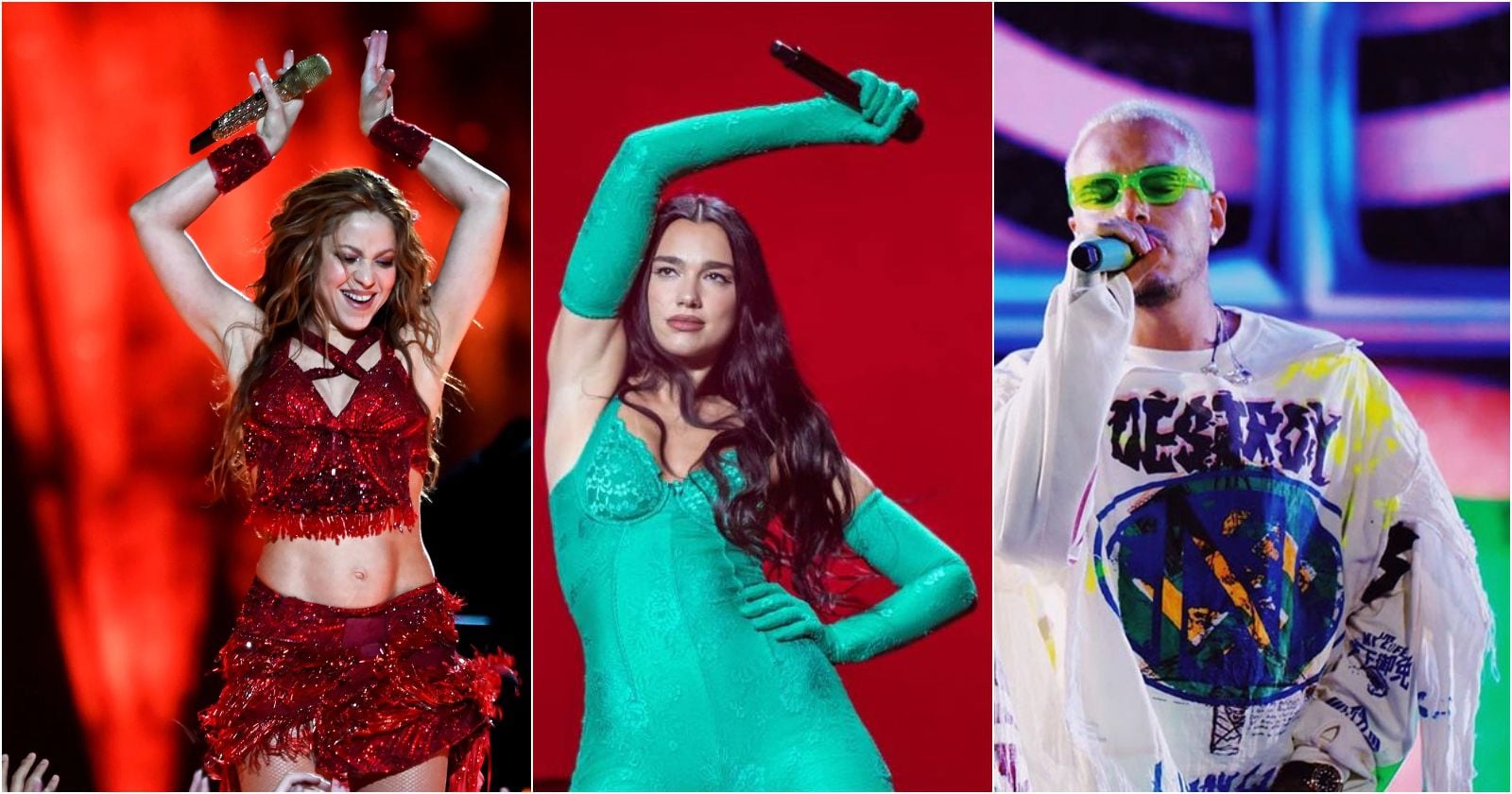 Shakira, Dua Lipa y J Balvin