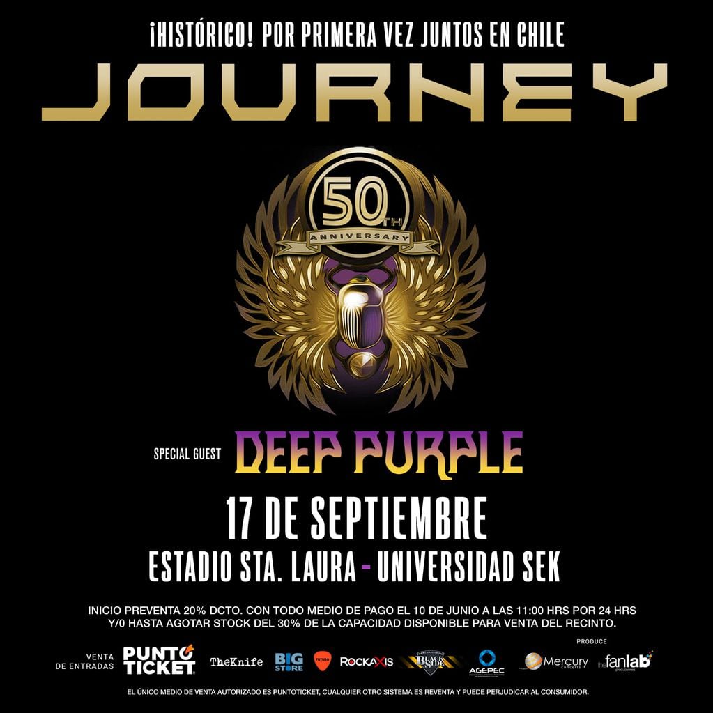 Deep Purple y Journey en Chile. Foto: Cedida