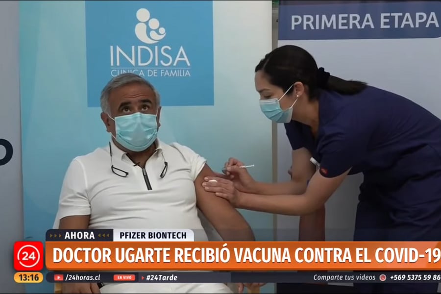 Doc Ugarte se vacunó: "es una inyección de esperanza"