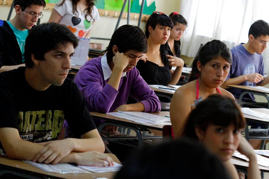 Inicio de la prueba de selección universitaria PSU