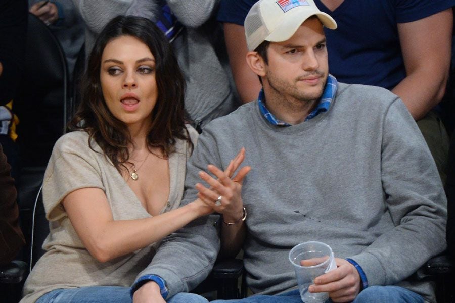 Ashton Kutcher y Mila Kunis solo bañan a sus hijos si se les nota el piñén