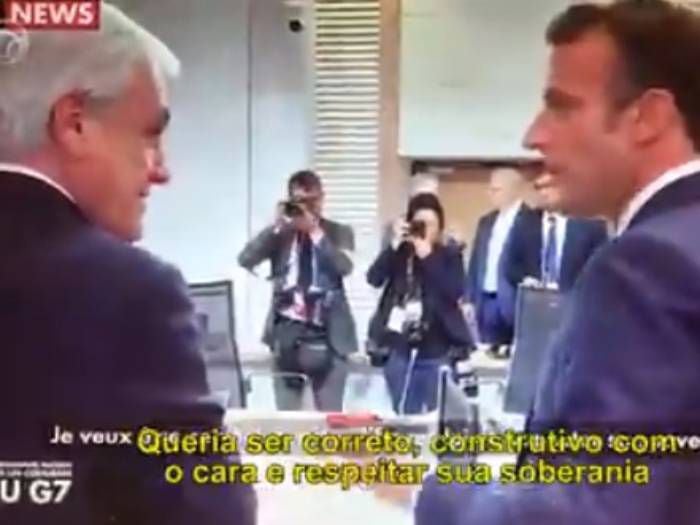 Revelan conversación entre Piñera y Macron sobre Bolsonaro