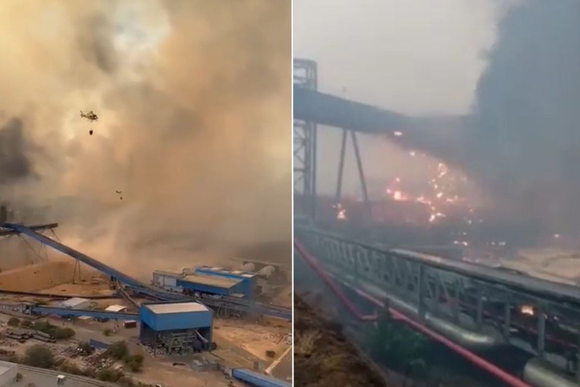 Incendio forestal llega a Celulosa Nueva Aldea en Quillón