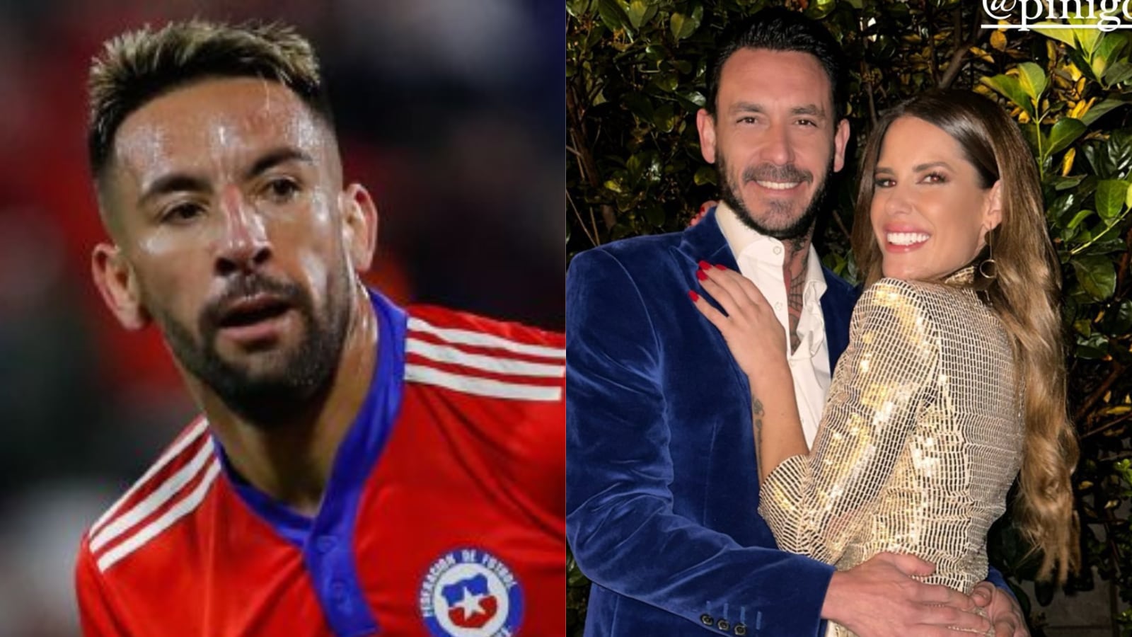 Mauricio Isla, Gala Caldirola y Mauricio Pinilla