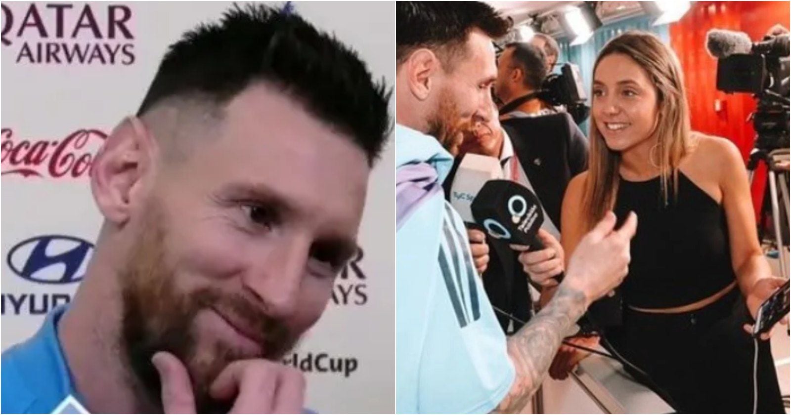 Messi y periodista