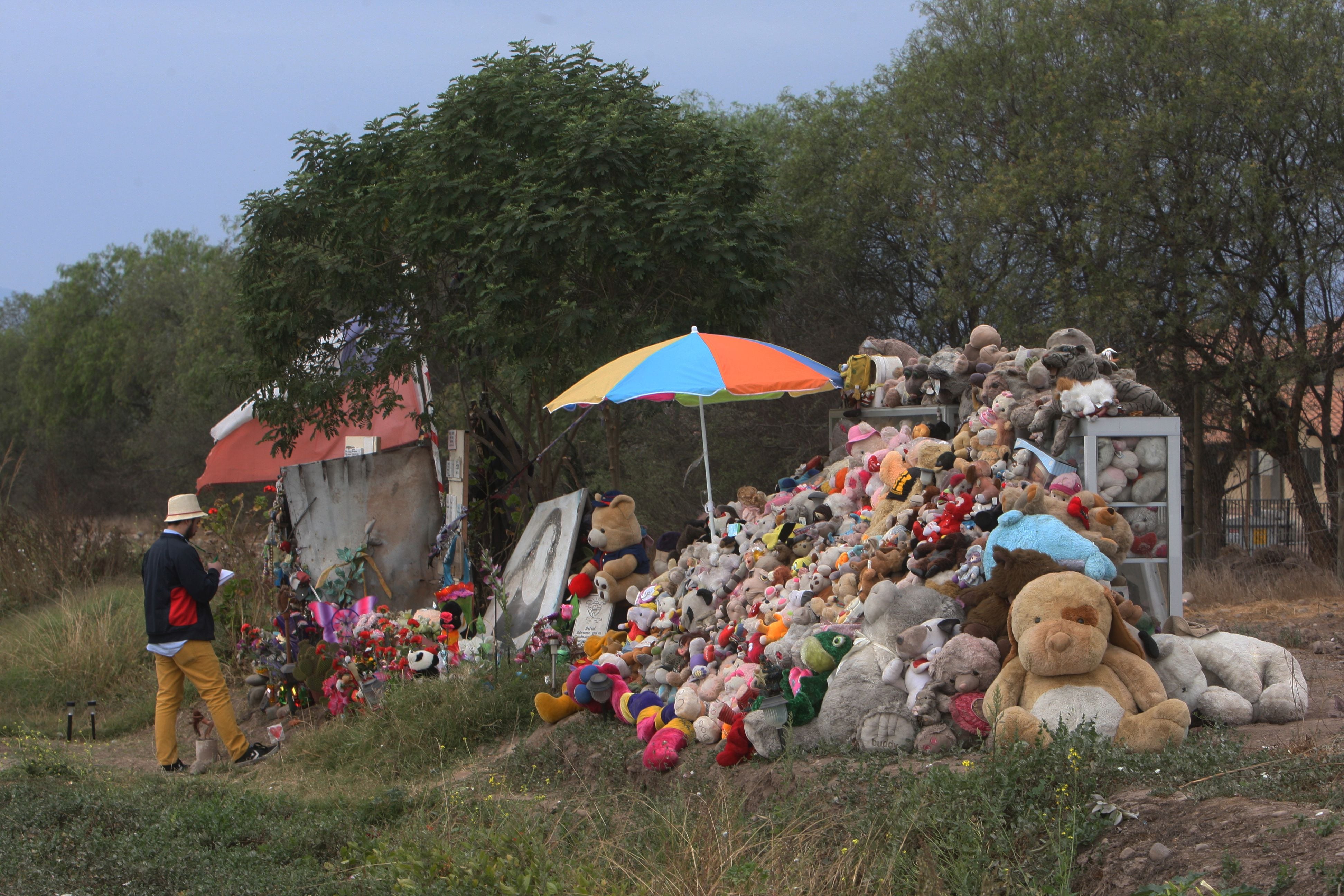 Dueño de la animita de los peluches: "Vamos a poner un jardín japonés con todo lo que sobre"