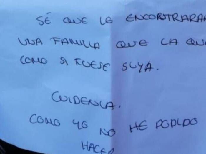 La dramática carta de mujer que abandonó a su hija: "Es lo mejor para ella"