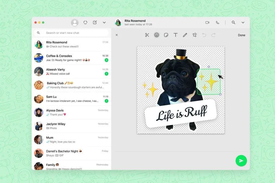 La versión web de WhatsApp incluirá su propio creador de stickers