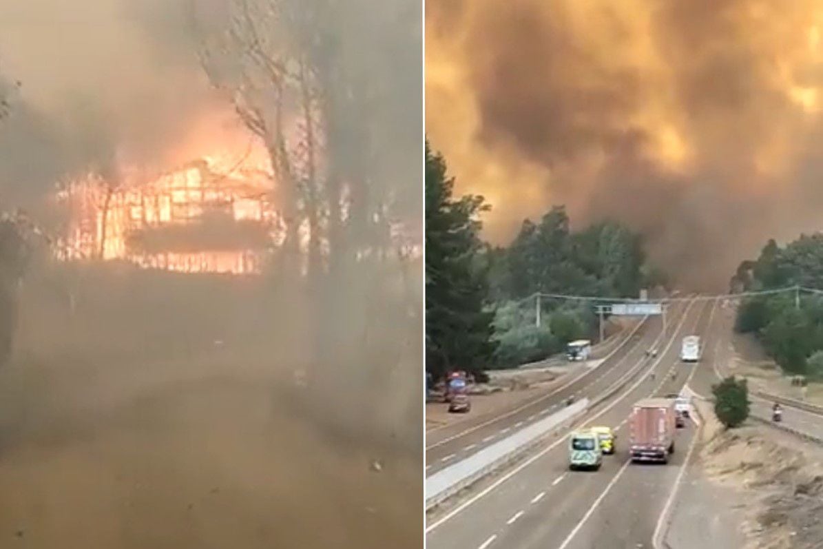 VIDEO: "Se están quemando todas las casas" en San Ramón Alto de Quillón