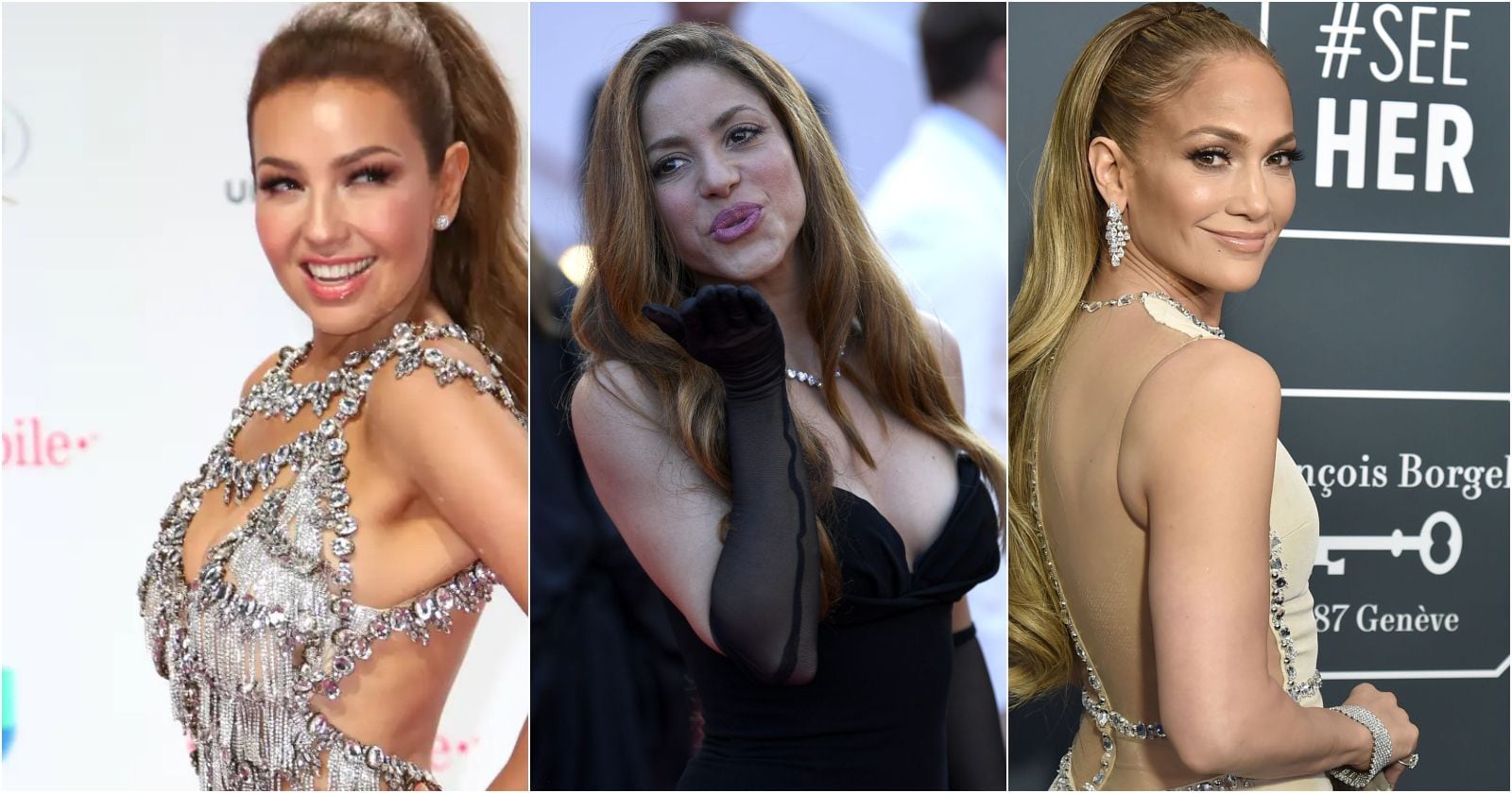 Thalía, Shakira y Jennifer López