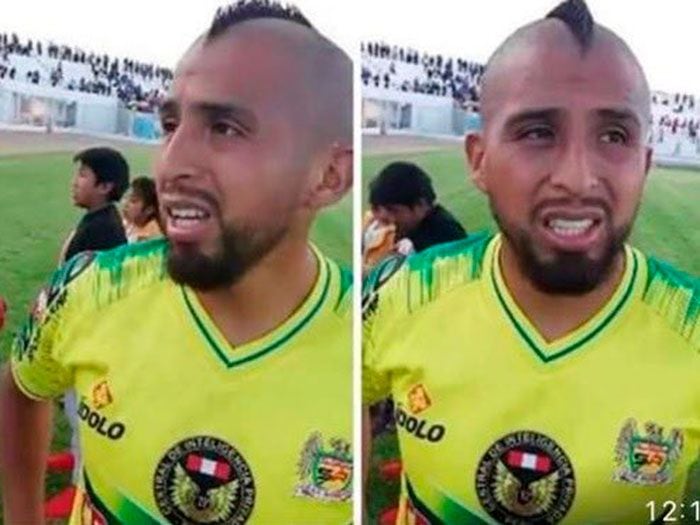 Imitador de Vidal se roba las miradas en partido de la Copa Perú