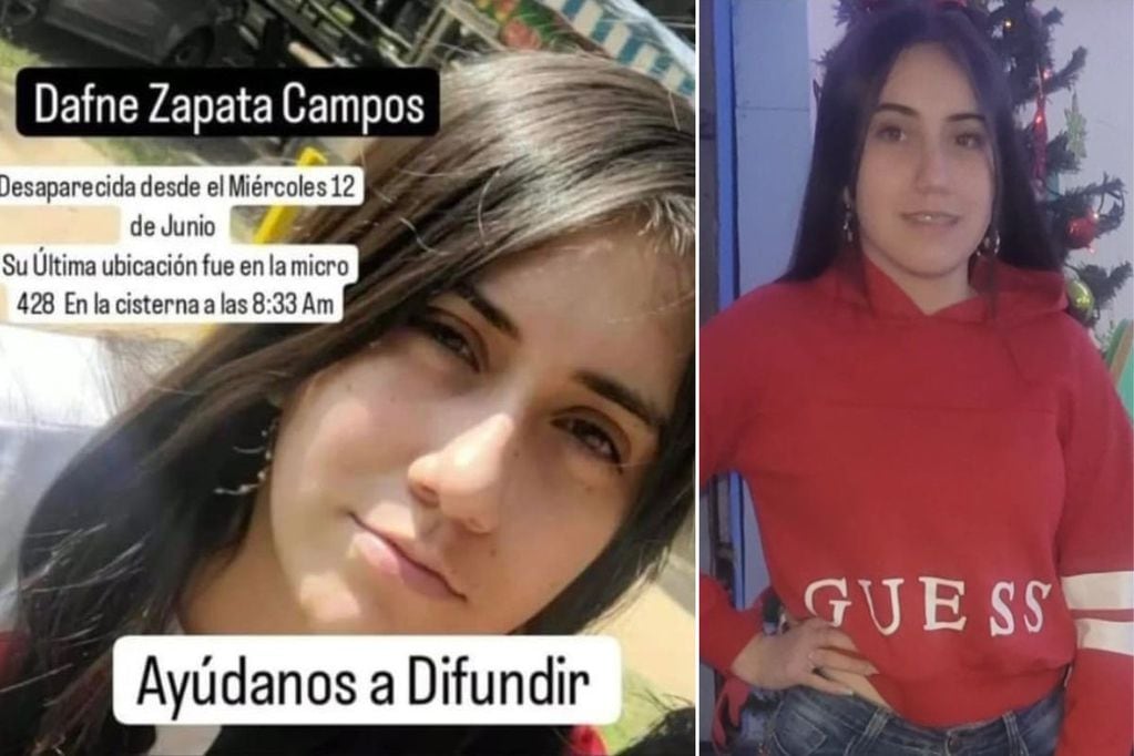 Dafne Zapata desapareció cuando iba camino a su liceo en La Cisterna.