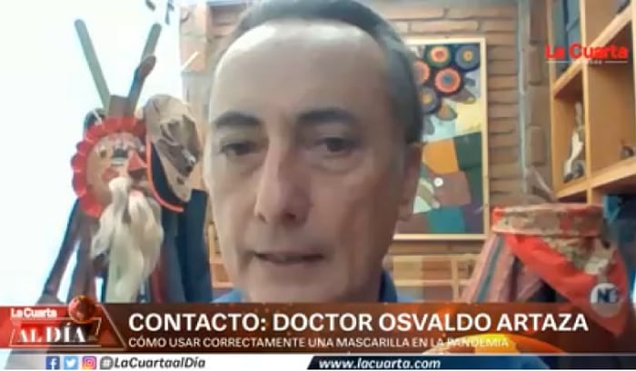 El doctor Osvaldo Artaza repasó el buen uso de las mascarilla