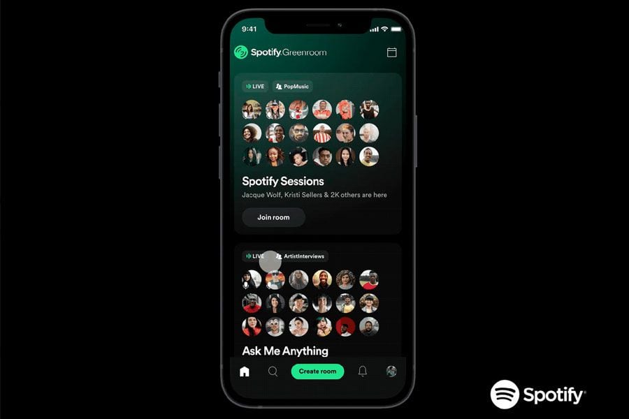 Spotify ya lanzó a Greenroom, su nueva plataforma para salas de audio en vivo