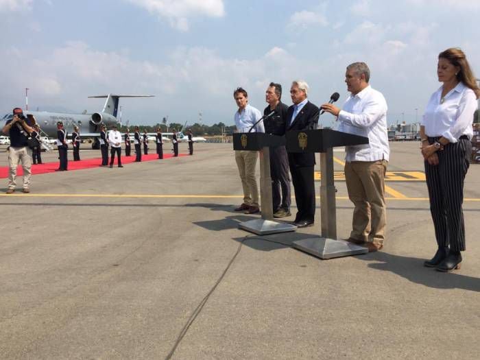 Piñera llega a Cúcuta golpeando a Maduro: "Es parte del problema"