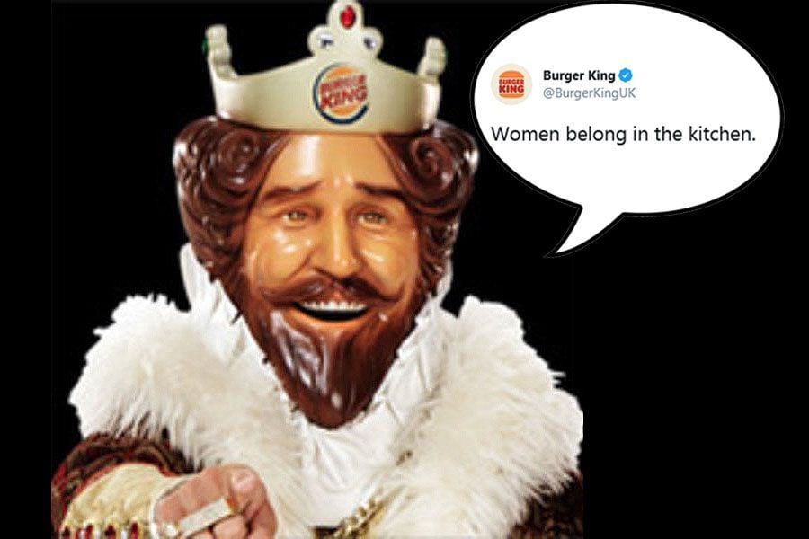 "Las mujeres pertenecen a la cocina": El polémico mensaje de Burger King en el 8M