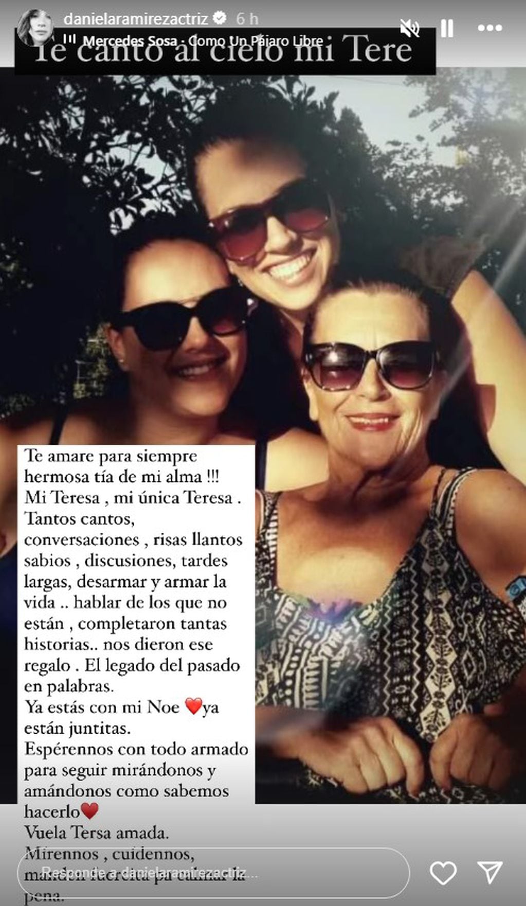 La publicación de Daniela Ramírez en Instagram.