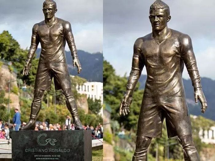 El insólito motivo que hizo famosa a la estatua de Cristiano Ronaldo