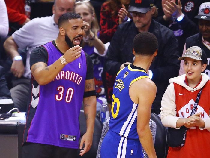 El cruce entre Drake y Stephen Curry calienta la final de la NBA