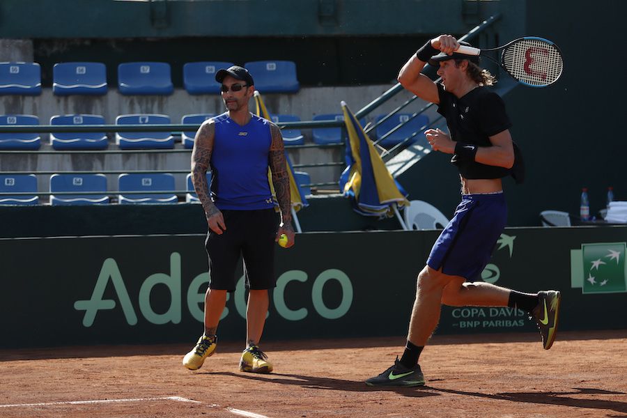 Entrenamiento equipo Chileno de la Copa Davis