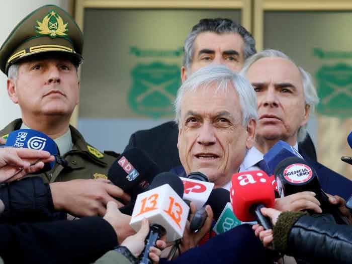 "Sabemos el nombre, la dirección y el teléfono del presunto remitente": Presidente Piñera tras atentado en comisaría