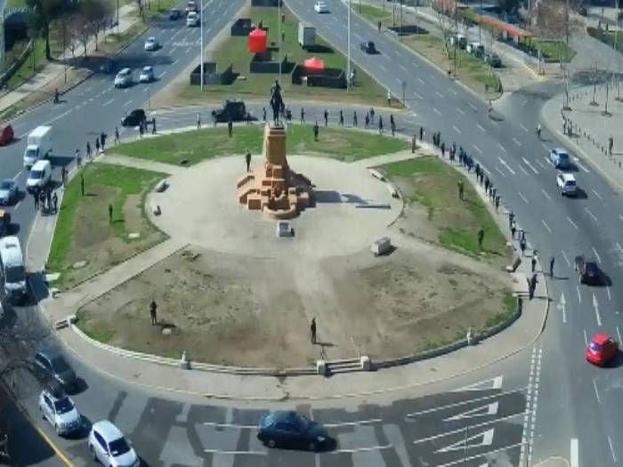 Agrupaciones feministas se manifestaron en Plaza Baquedano